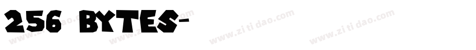 256 Bytes字体转换
